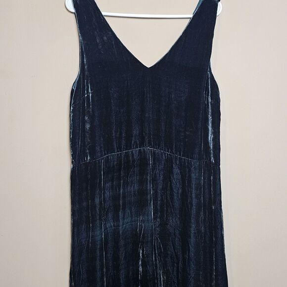 Love Johnny Was Cropped L Green Velour Silk Rayon Blend Jumper Jumpsuit Holiday‎ - Picture 11 of 12